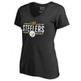 thumbnail image 2 of Women's Black Pittsburgh Steelers Arriba V-Neck T-Shirt, 2 of 3