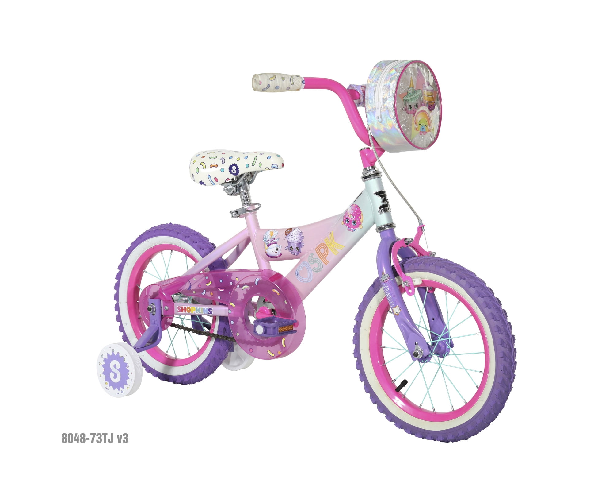 USA Bike Girls 12 in 2 Wheel-Adjustable Training Wheel-Purple Freight $10-$20 