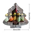 thumbnail image 2 of Metal Hanging Christmas Tree Wind Decorations - Whimsical Garden Spinners with Triangular Patterns for Festive Yard Decor, 2 of 7