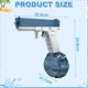 thumbnail image 3 of BR Pistola de agua eléctrica automática Super One Touch - Alcance de hasta 32 pies - Azul - Divertido juguete acuático para niños y adultos, 3 of 5