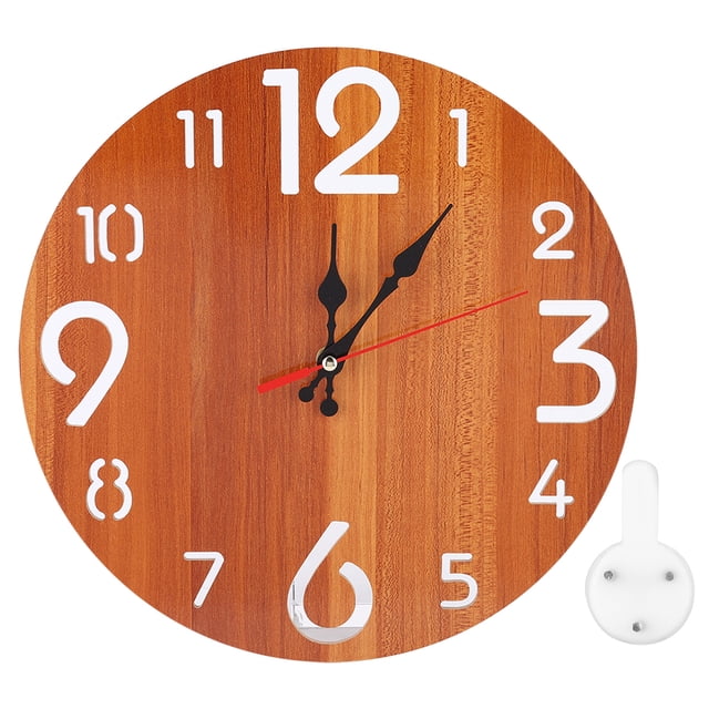 VIFERR Wall Clock Round Shape Wall Clock European Retro Style Decorative Hanging Clock for Home Office Bar