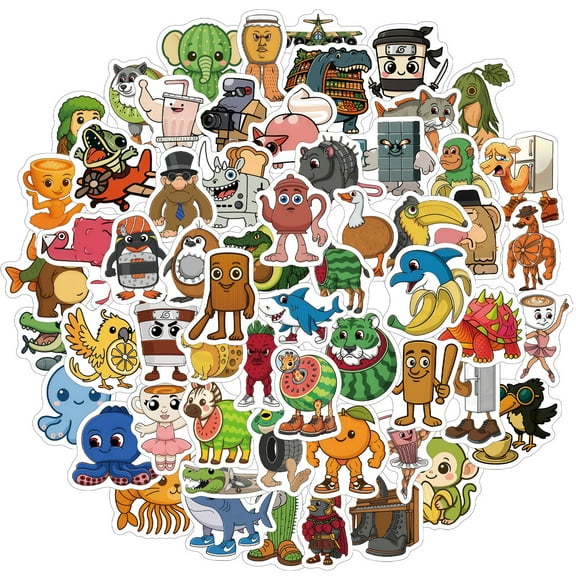 120 PCS For Italian Brainrot Cartoon For Tung Tung Tung Sahur Sticker For Tralalero Tralala - Waterproof Vinyl Decals for Water Bottles, Laptops, Skateboards & Suitcases for Girls Boys Party Gift