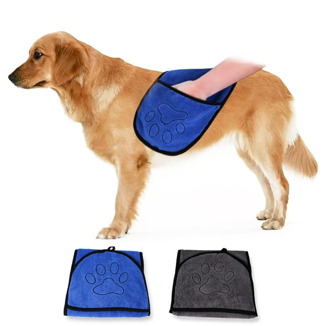Pet Towel Ultra-absorbent Paw Design Pet Bath Towel Pet Drying Towel for Dog Cat