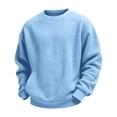 thumbnail image 4 of Miqool Boys Girls Waffle Knit Crewneck Sweatshirt Long Sleeve Pullover Tops Kids Fall Winter Warm Clothes 3-14 Years, 4 of 8