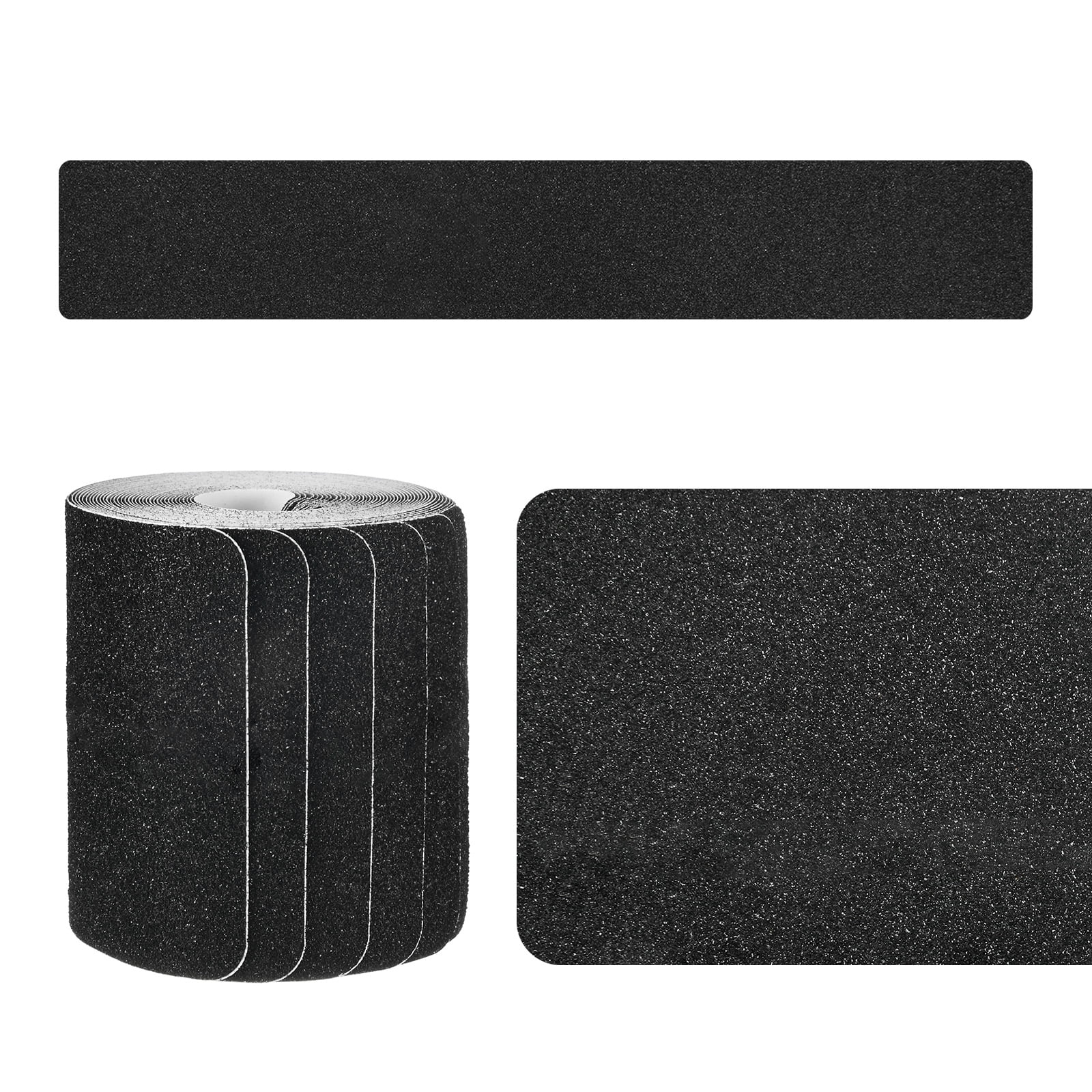 Uxcell 12-Pack Anti Slip Traction Tape 24 Inch X 4 Inch Best Grip Tape Grit Outdoor Non-Skid Tape for Stairs Step Black