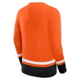 thumbnail image 3 of Men's Fanatics Orange Philadelphia Flyers Back Pass Lace-Up Long Sleeve T-Shirt, 3 of 3