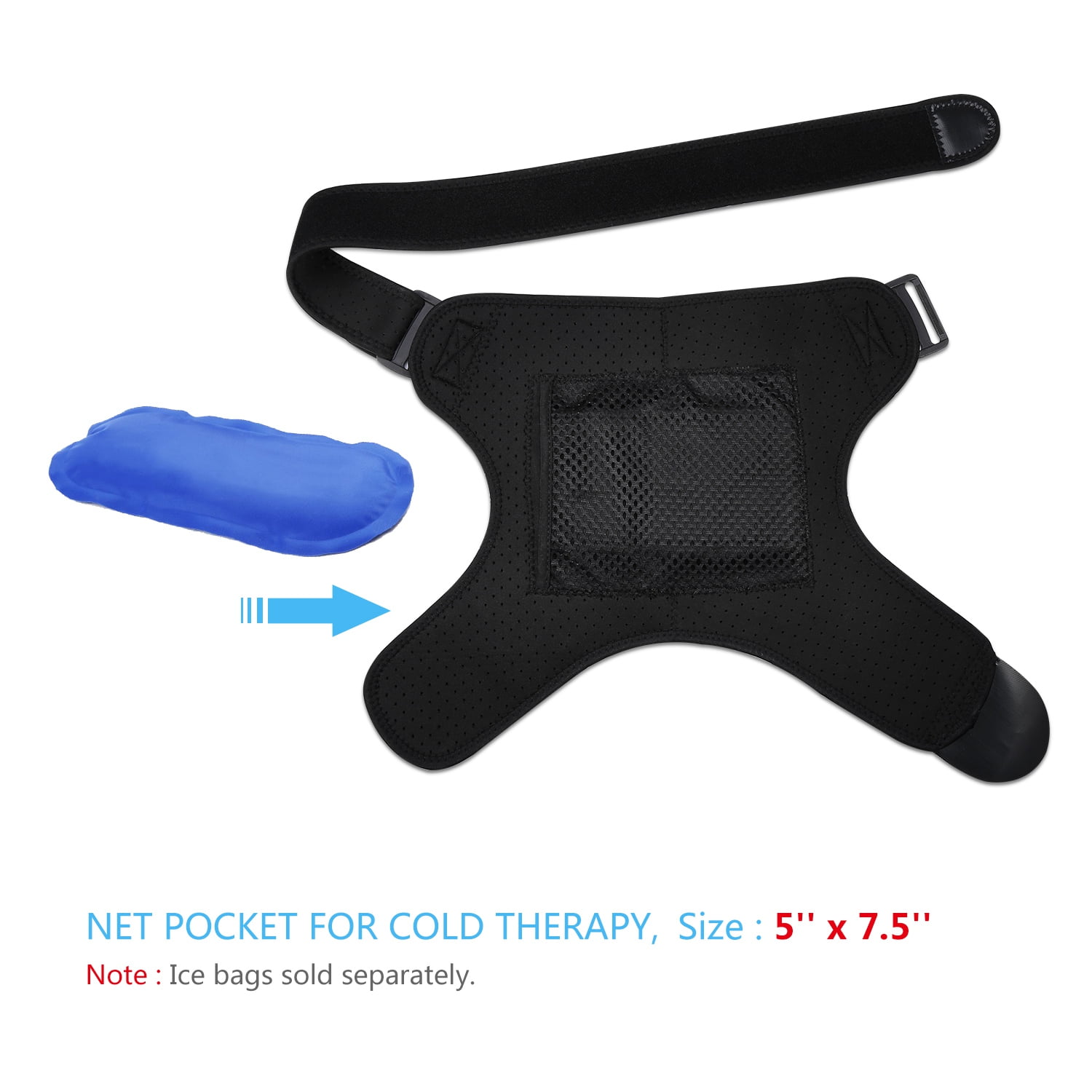 WALFRONT Adjustable Shoulder Heating Pad Pain Relief Heat Electric Back