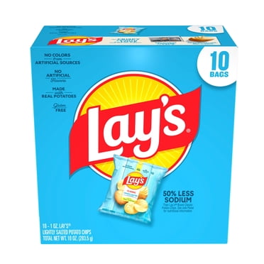 Lay's Lightly Salted Potato Chips, 10 pack