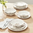 thumbnail image 2 of The Pioneer Woman Agatha 12-Piece Stoneware Dinnerware Set, Brown, 2 of 11