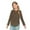 Brown, variant on Girls Long Sleeve Arc Hem Side Slit Tunic Tops,Soft Casual Knit Shirts Size 6-7 Years