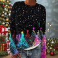 thumbnail image 2 of Horkkom Christmas Sweaters for Women Christmas Tree Print Ugly Sweater Funny Party Holiday Shirts L, 2 of 6