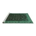 thumbnail image 2 of Ahgly Company Machine Washable Indoor Rectangle Persian Turquoise Blue Traditional Area Rugs, 4' x 6', 2 of 4
