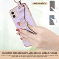 thumbnail image 5 of iPhone 11 Case, iPhone 11 Phone Case Love Heart Cute Case with Wristband Kickstand Holder Soft TPU Plating Bumper Protective Slim Shockproof iPhone 11 Phone Case Cover for Girls Women, Purple, 5 of 16