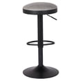 thumbnail image 3 of Juno PU Leather Gaslift Backless Swivel Bar Stool,Set of 2 - Vintage Mist Gray, 3 of 5