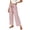 Pink 11, variant on Karymi Jeans for Women Vertical Striped Long Wide Leg Pants, Ruffled Elastic Drawstring High Waist Trousers with Casual Patch Pocket Women's Clothing