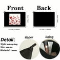 thumbnail image 5 of Pratyus Pink Love Canvas Tote Bag Cosmetic Bag with Hearts Love Art Design for Women - Travel Essentials and Accessories, Gift for Friends Black, 5 of 6