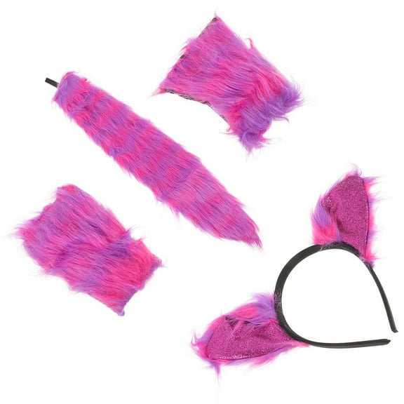 TINKSKY 54Pcs Furry Animal Ears Headband Curved Round  Cosplay Accessories For Women Lovers Girlfriends