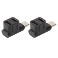 thumbnail image 1 of Adaptador USB C Macho A USB C Hembra, 2 Uds USB C 3,1 Adaptador De ángulo 90 10Gbps Para Teléfono Inteligente, 1 of 7