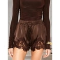 thumbnail image 5 of LMLYSoH Women's Mini Shorts Lace Patchwork Drawstring Elastic Waist Casual Summer Lounge Shorts, 5 of 9