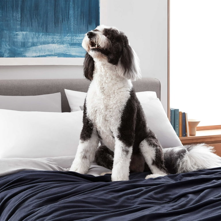 Martex Supersoft Fleece Blanket Twin Lightweight Warm Cozy All Season Throw 66 x90 Navy Walmart