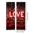 thumbnail image 3 of Oliegs Rideaux de la Saint-Valentin Rose Rouge Pétales de Rose Rouge Rideaux de Salon Chambre Marche, 3 of 5