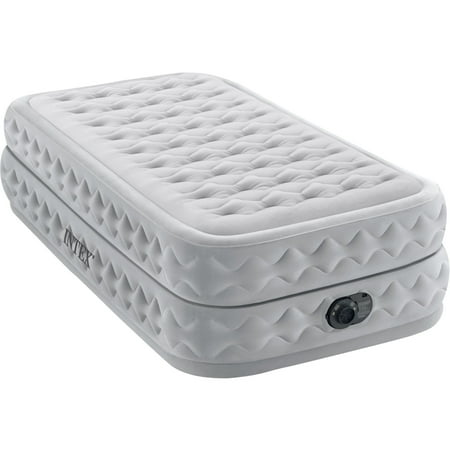 Intex 20" Supreme Air-Flow Twin Size Air Mattress with Internal 120V Pump