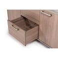 thumbnail image 5 of Modrest Boston Stainless Steel & Faux Concrete Office File Cabinet in Brown Oak, 5 of 5