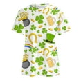thumbnail image 4 of T-shirts Femmes Coupe Ample T-Shirt Mode Imprimé Col Rond Manches Courtes Haut T-Shirts Femmes Jaune m, 4 of 4