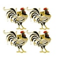 thumbnail image 2 of 4Pcs Metal Rooster Napkin Rings Easter Rooster Napkin Buckles Dining Table Serviette Buckles, 2 of 8