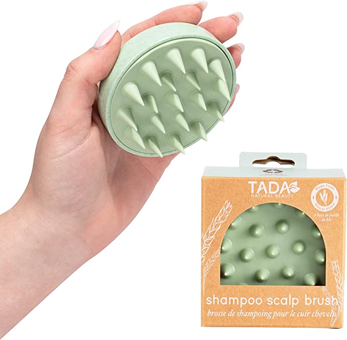 TADA Natural Beauty Scalp Massaging Shampoo Brush (Green)