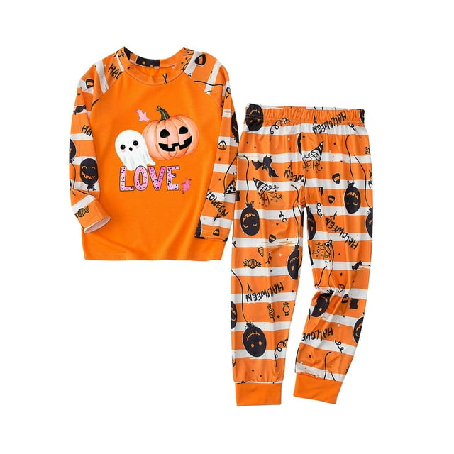 Funicet Christmas Pajama Set,Parent-Child Hallowmas Set Printed Home Wear Pajamas Two-Piece Set