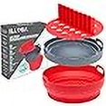 thumbnail image 2 of Premium Lot de 2 Doublures Réutilisables en Silicone pour Friteuse à Air Chaud avec Insert de Séparateur - Doublures Rondes Pliables de 8 Pouces pour Panier de Friteuse à Air 5QT et Plus - Inserts de Doublure de Panier de Friteuse à Air Idéal pour un Nettoyage Facile, 2 of 4