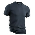 thumbnail image 4 of Mens T-Shirts Qiggri Men Fashion Leisure Motion Breathable Seersucker Short Sleeve Round-Neck Blouses Mens Shirts Casual, 4 of 4