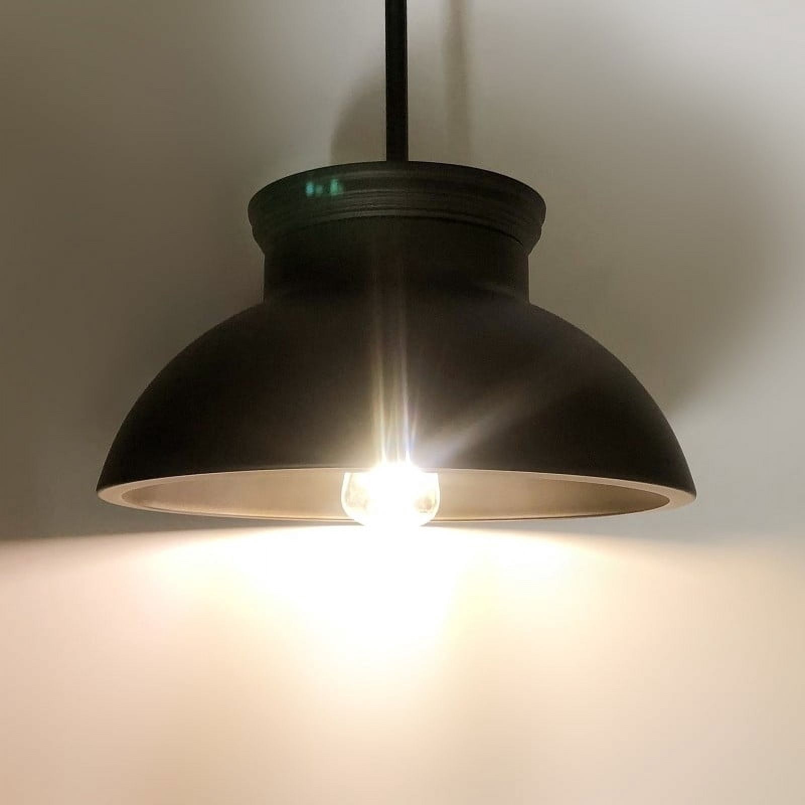 12V Vintage LED Dinette Pendant Light Fixture Matte Black for RV Trailer Kitchen