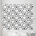 thumbnail image 1 of Xo Tapestry, Doodle Style Pattern with Friendship Monochrome Letters Internet Expression Print, Fabric Wall Hanging Decor for Bedroom Living Room Dorm, 5 Sizes, Black and White, by Ambesonne, 1 of 1