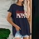 thumbnail image 2 of Camiseta informal para mujer, blusa estampada con cuello redondo y manga corta, Tops OAVQHLG3B Store  lin121212, 2 of 5