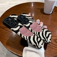 thumbnail image 4 of Love Heart Zebra Print Anti-Slip Personality Silicone Case for Women Girls Compatible with iPhone Case (iPhone 13 Pro), 4 of 6