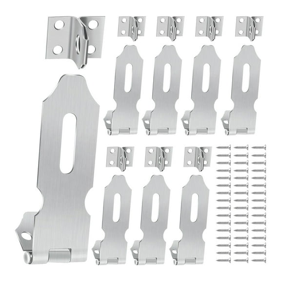 10pack Stainless Steel Small Security Latches Easyly Installation Cabinet Lock for Pet Door Window Storage Box