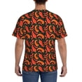 thumbnail image 3 of Bixox Men's Red Hot Chili Printed Short Sleeve Skinny Athletic T-Shirt, 3 of 6