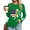 #182-Green, variant on Craaazy Women's Casual St. Patrick's Day Long Sleeve Crewneck Loose Green Theme T-Shirts Gifts