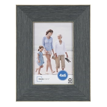 Mainstays 4x6 Chambray Blue Decorative op Picture Frame