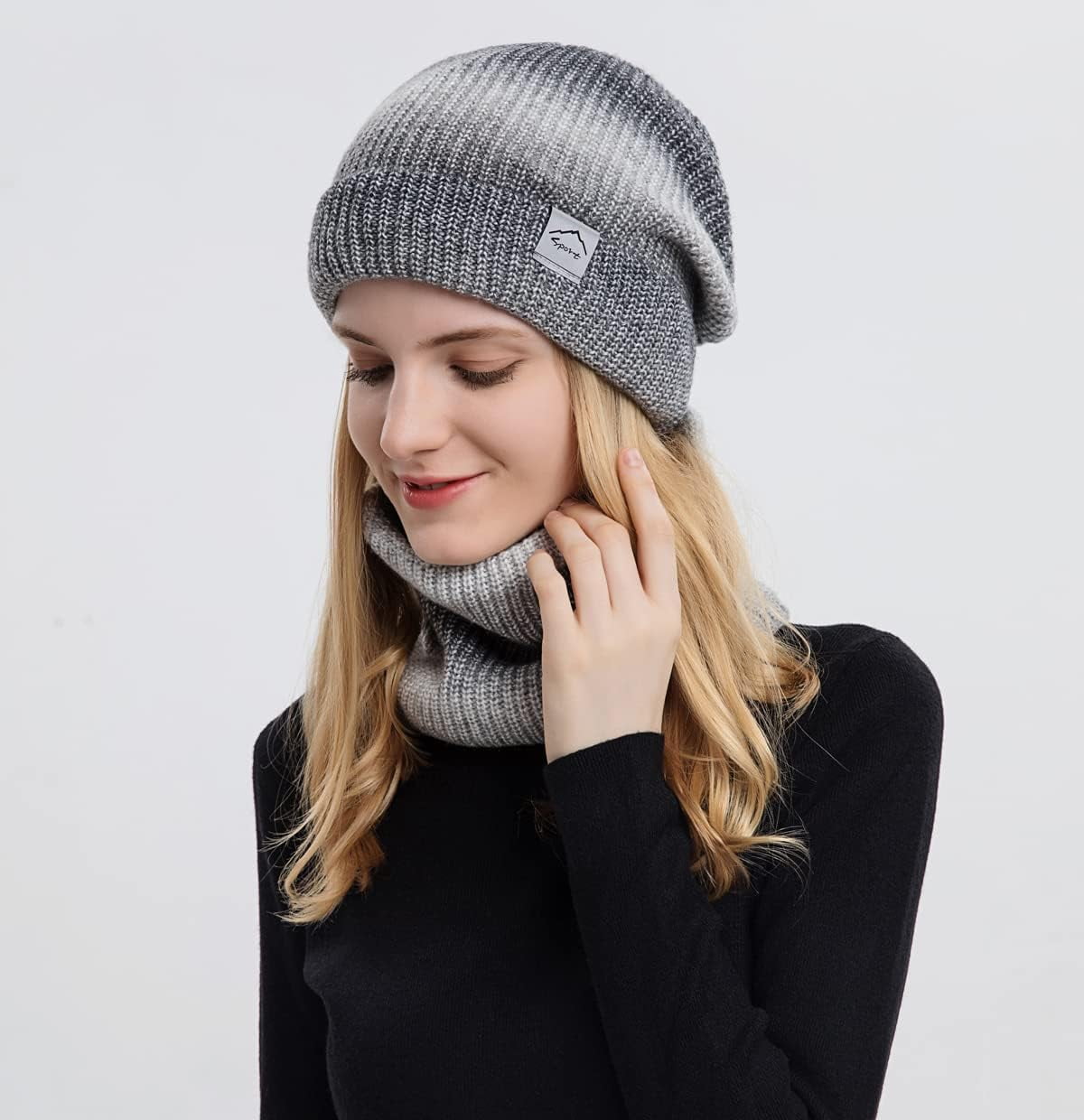 Zhengup Women Winter Beanie Hat with Face Shield Peruvian Circle Scarf Set Sherpa Ski Ear Flaps Hats Fleece Lined