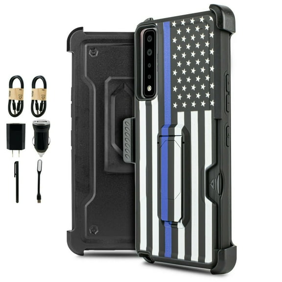 Value Pack ! for Samsung Galaxy A72 5G Card Slot Phone Case 360° Cover Clip Kickstand Holster Hybrid Shock Bumper with Temper Glass