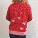 thumbnail image 5 of ICHUANYI Clearance Christmas Fawn Snowflake Ladies Casual Print Long Sleeve Round Neck Pullover Sweater Top(Red, S) ICHUANYI WER2023081504733, 5 of 5