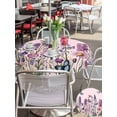 thumbnail image 5 of Outdoor Tablecloths with Umbrella Hole & Zipper, Watercolor Floral Round Tablecloths 60 Inch, Spring Lavender Daisy Butterflies Pink Waterproof Table Cloth, Patio/Pool/Picnic Table Covers, 5 of 8