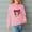 Pink, variant on Cethrio Long Sleeve Tops for Girls, Casual Printed Crewneck Pullover Shirts Beige Size 4-5 T