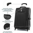 thumbnail image 2 of Softside Expandable Upright 2 Wheel Carry on Luggage, Lightweight Suitcase, Men and Women, Black, Carry On 22-Inch, 2 of 7
