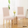 thumbnail image 2 of Deconovo Decorativo Sólido Fundas de silla, Extraíble White Chair Slipcover Jacquard Dots Comedor Fundas de silla, Juego of 2, Pink, 2 of 7
