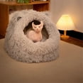 thumbnail image 5 of Plush Cat Bed Cat Bed Semi-Enclosed Dog Bed Removable L, 5 of 5