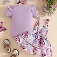 thumbnail image 3 of Baby Girl Summer Outfits Set Cute Cartoon Printed Short Sleeve Top Pinafore Dress Three Piece Set Newborn Baby Girl Clothes, 3 of 6